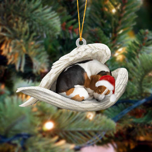 Beagle Sleeping Angel Christmas Ornament