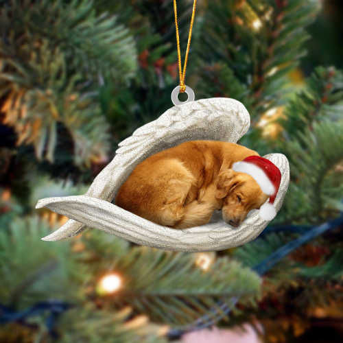 Golden retriever Sleeping Angel Christmas Ornament