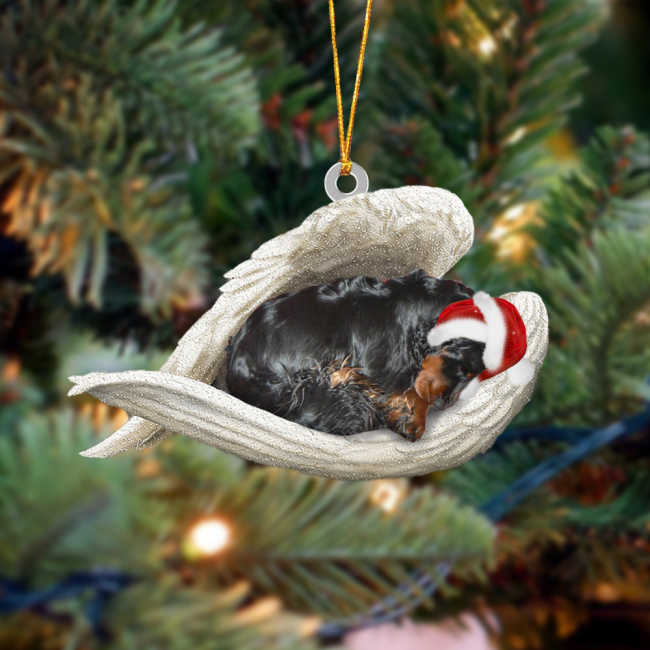 Gordon Setter Sleeping Angel Christmas Ornament