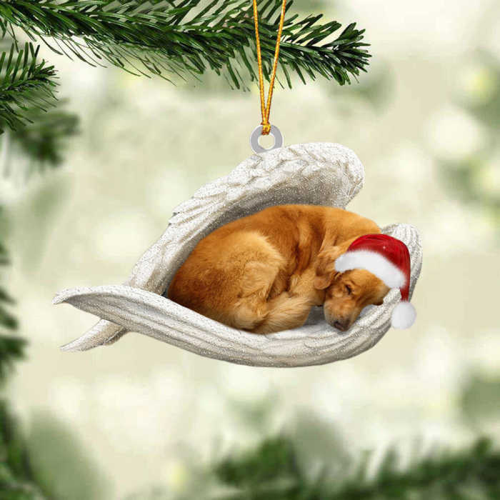 Golden retriever-1 Sleeping Angel Christmas Ornament