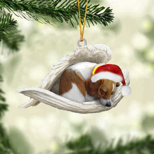 Dog1 Sleeping Angel Christmas Ornament