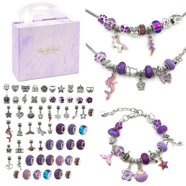 (🎁2022 BEST GIFT FOR MY GRANDDAUGHTER) Gift Boxed-Charm Bracelet Jewelry Making Kit