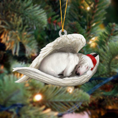 Bull terrier Sleeping Angel Christmas Ornament