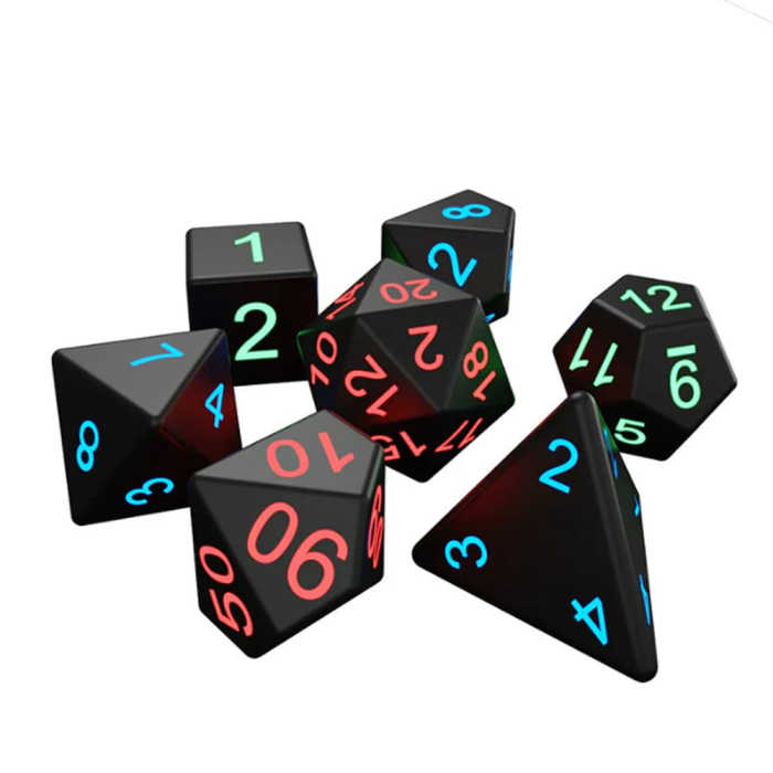 LED Flash Dice Set 7-pack The Electronic Dice