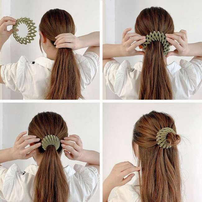 Simple Hair Styling Bird's Nest Plate Hairpin