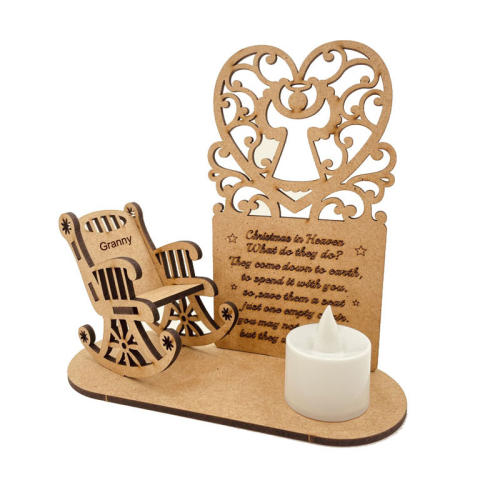 Personalized Christmas in Heaven Rocking Chair Tabletop Decor Memorial Gifts