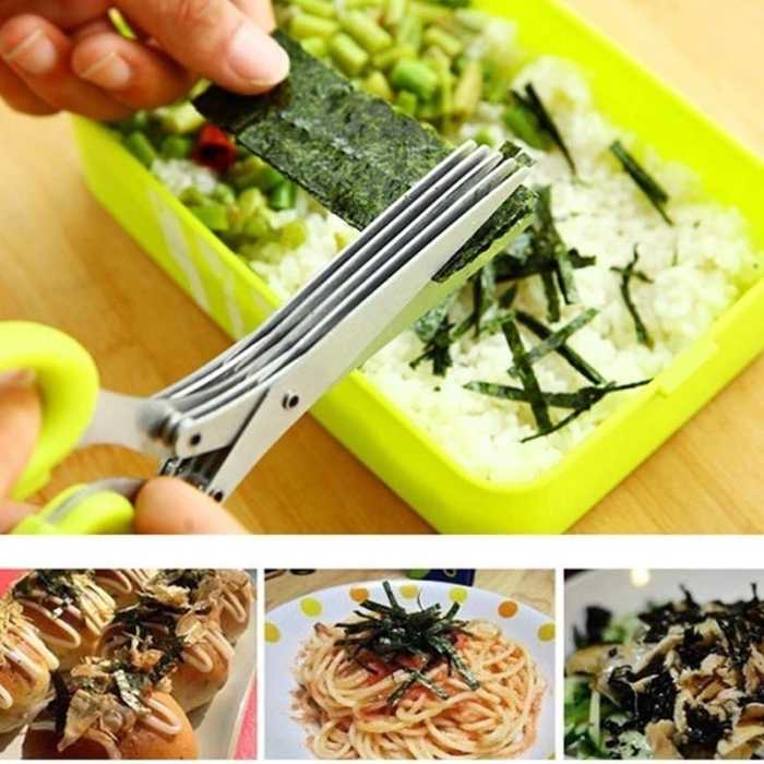(🎅EARLY CHRISTMAS SALE-49% OFF) 5 Blade Kitchen Salad Scissors