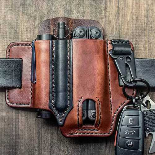 Tactical Multi Tool Belt Leather Bag