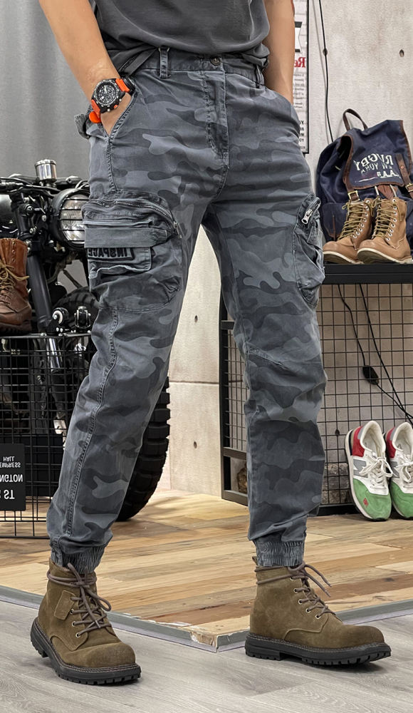Men's Distressed Slim Fit Biker Jeans