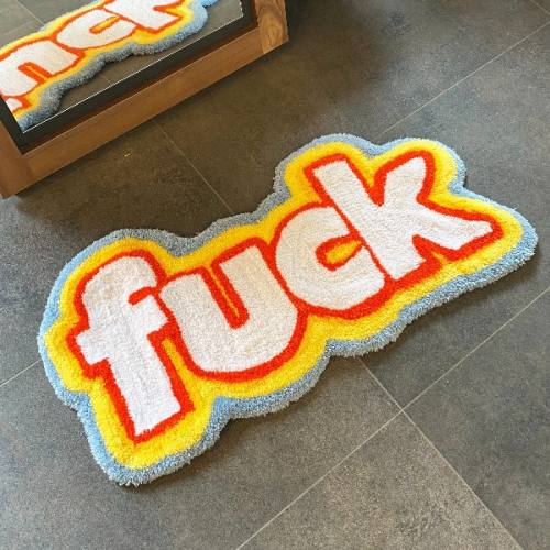 F*ck Colorful Tufted Rug