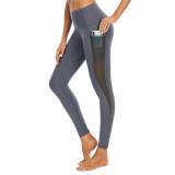 Sheer Mesh Pocket High Waist Yoga Leggings