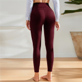 High Waisted Yoga Pants Solid Color Leggings