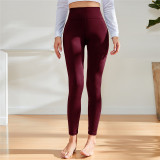 High Waisted Yoga Pants Solid Color Leggings