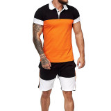 Men Summer Casual Sport Activewear Two Pieces Short Set