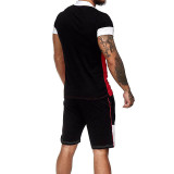 Men Summer Casual Sport Activewear Two Pieces Short Set