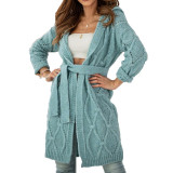 Knitted Hoodie Long Sleeve Casual Cardigan Sweater Coat