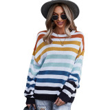 Long Sleeve Striped Pullover Sweater