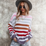 Long Sleeve Striped Pullover Sweater