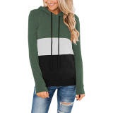 Color Block Casual Long Sleeve Hoodie Sweatshirt