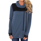 Drawstring Long Sleeve Loose Pullover Sweatshirt Tops