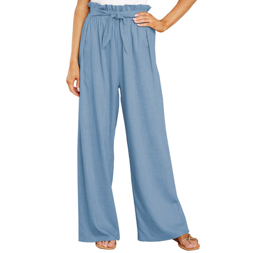 Solid Color Loose Casual Wide Leg Pants