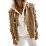 Solid Color Cardigan Casual Loose Long Sleeve Jacket