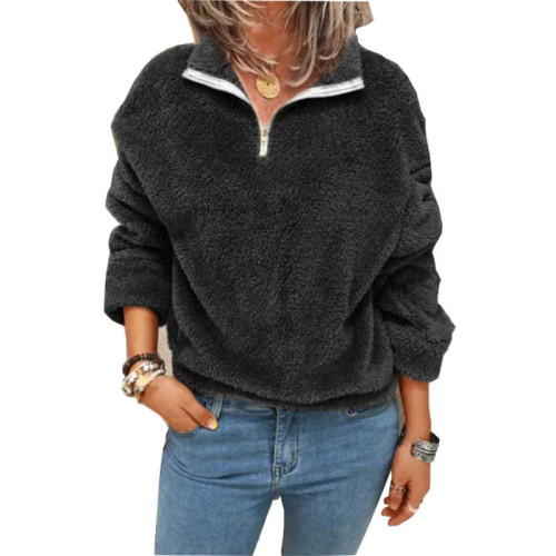 Plush Sweater Double Sided Plush Coat
