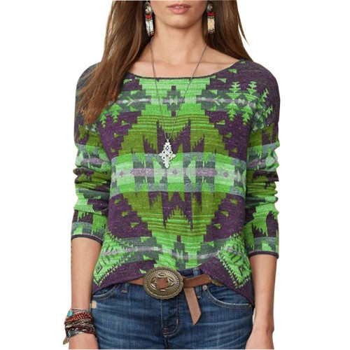 Women Plus Size Ethnic Style Sweater