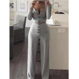 Long Sleeve Cardigan Slim Buttoned Casual Suits