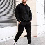 Solid Casual Two Pieces Pants Set For Men