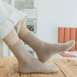 Men Solid Color Thickening Wool Socks
