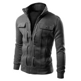 Men's Solid Color Casual Workwear Jacket Cardigan Jacket