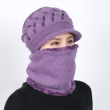 Warm Plush Velvet  Woolen Hat with Mask
