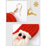 Christmas Crutch Santa Claus Tassel Earrings