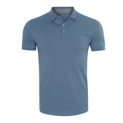 Men's Solid Short Sleeve Polo Shirt Top