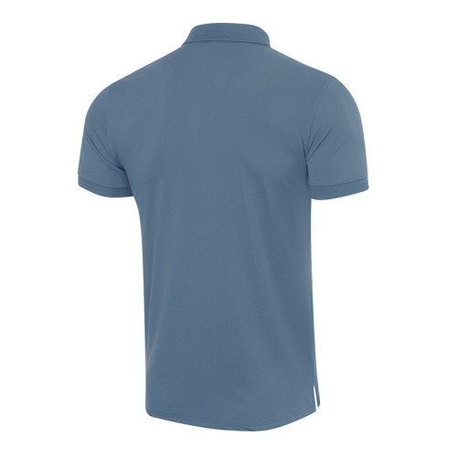 Men's Solid Short Sleeve Polo Shirt Top