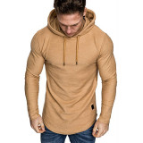 Men's Solid Color Long Sleeve Sweatshirt Hoodies tops