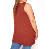 Plus Size V Neck Sleeveless T Shirt Tank Top