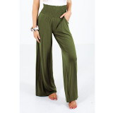 Loose Casual Solid Color Wide Leg Pants