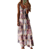 Printed Summer Sleeveless Casual Loose Maxi Dress