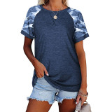 Camouflage Summer Short Sleeve Casual T-shirt Tops