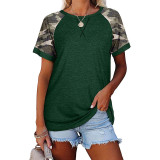 Camouflage Summer Short Sleeve Casual T-shirt Tops