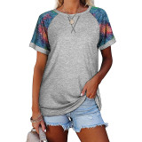 Camouflage Short Sleeve T-shirt Summer Tops