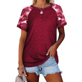 Camouflage Summer Short Sleeve Casual T-shirt Tops