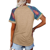 Camouflage Short Sleeve T-shirt Summer Tops