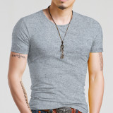 Men Summer O Neck T Shirt Short Sleeve Slim Tops