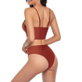 Women Sexy Solid Color Bikini Set