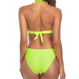 Solid Color Tassels One-piece Swimsuit