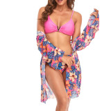 3 Piece Swimwear Cover Ups Bikini Bathing Suit Set