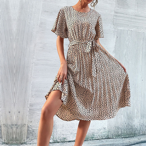 Leopard Print Summer Midi Dresses